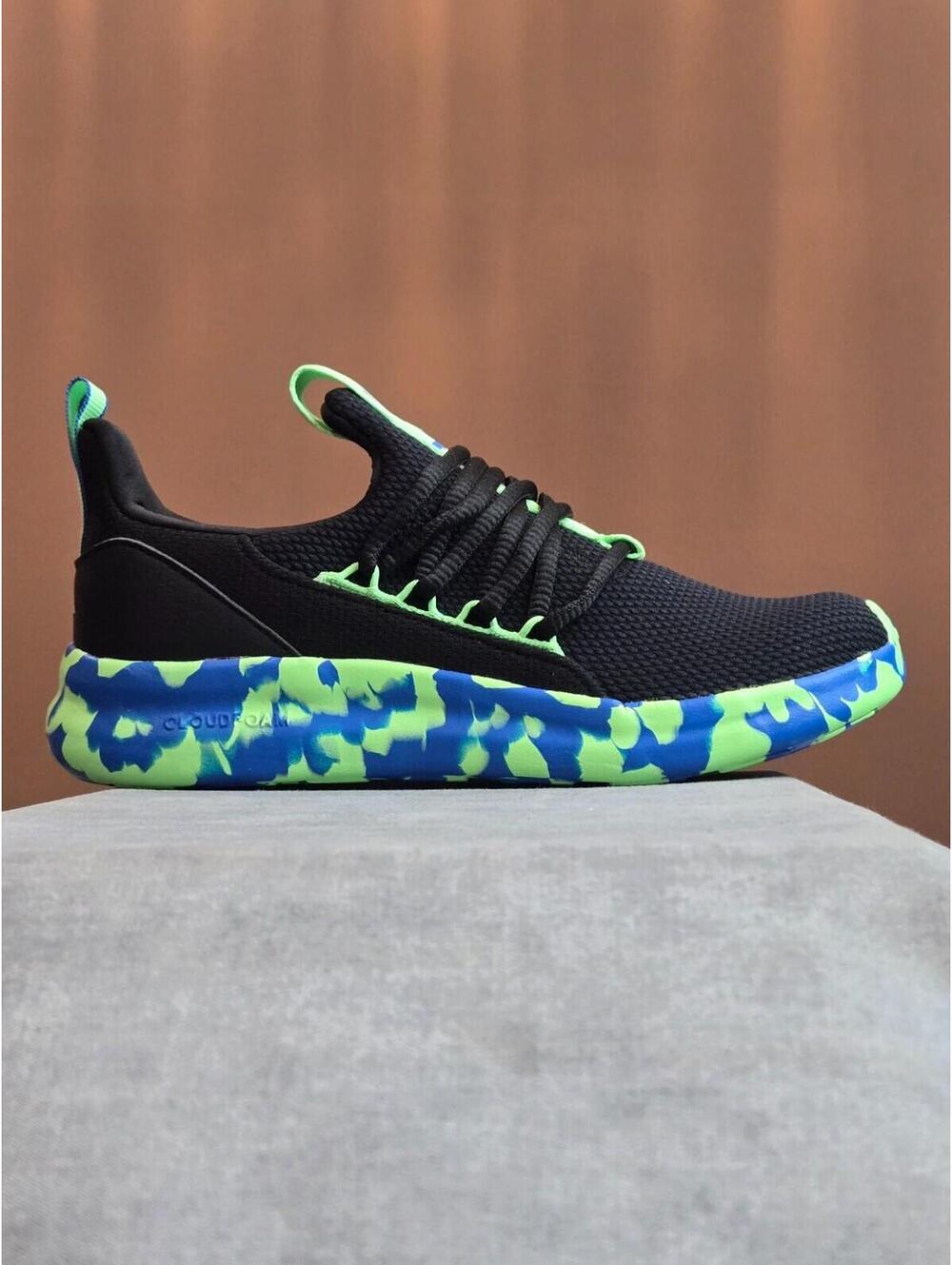 adidas Lite Racer Adapt 7.0 - Black/Green/Blue (JS5019) Unisex 4Y Women's 5